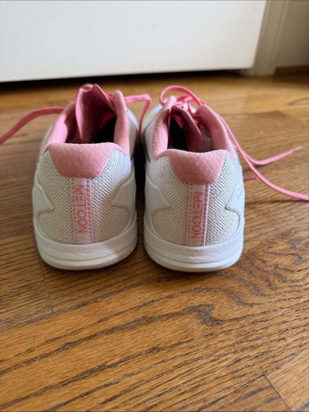 Women’s white and pink Nike Metcons - Picture 4 of 8